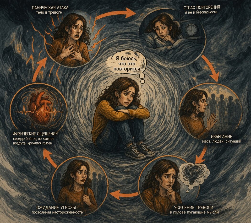 Как панические атаки превращаются в замкнутый круг страха